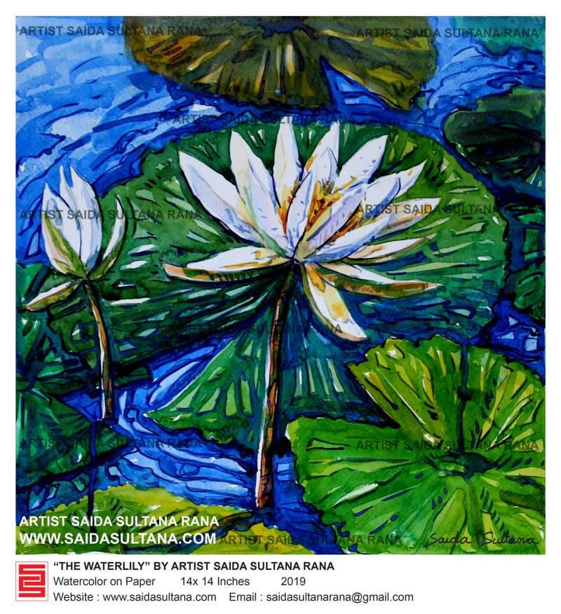 "the waterlily"  |  14 x 14 Inches | Watercolor on Paper