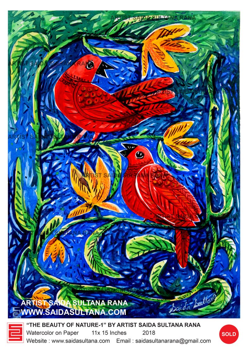 "the beauty of nature - 1"  |  11 x 15 Inches | Watercolor on Paper