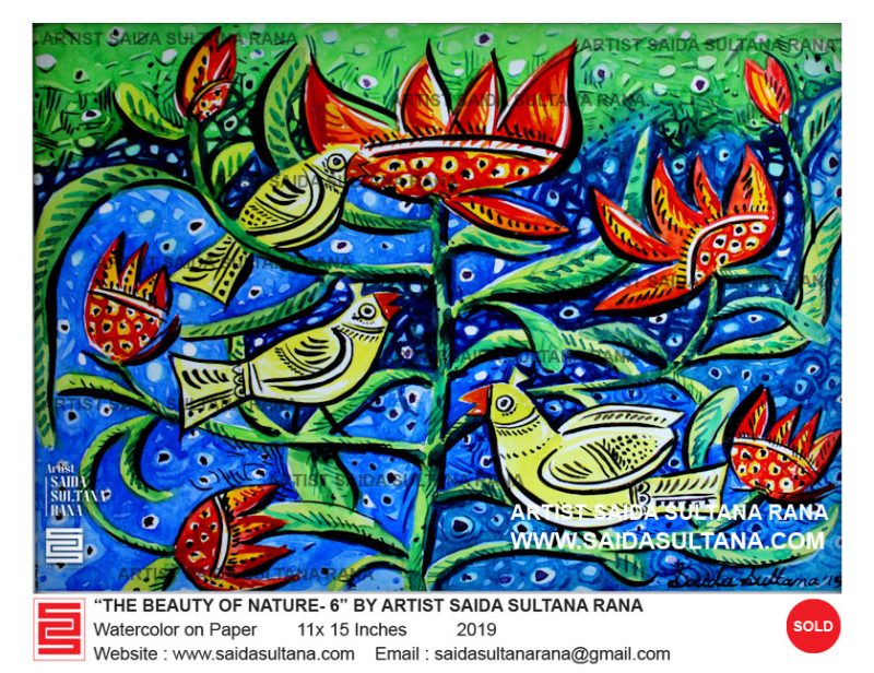 "the beauty of nature - 6"  |  11 x 15 Inches | Watercolor on Paper